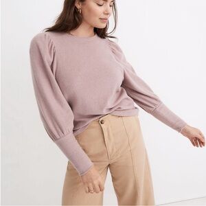 Madewell Brushed Puff-Sleeve Top size XS